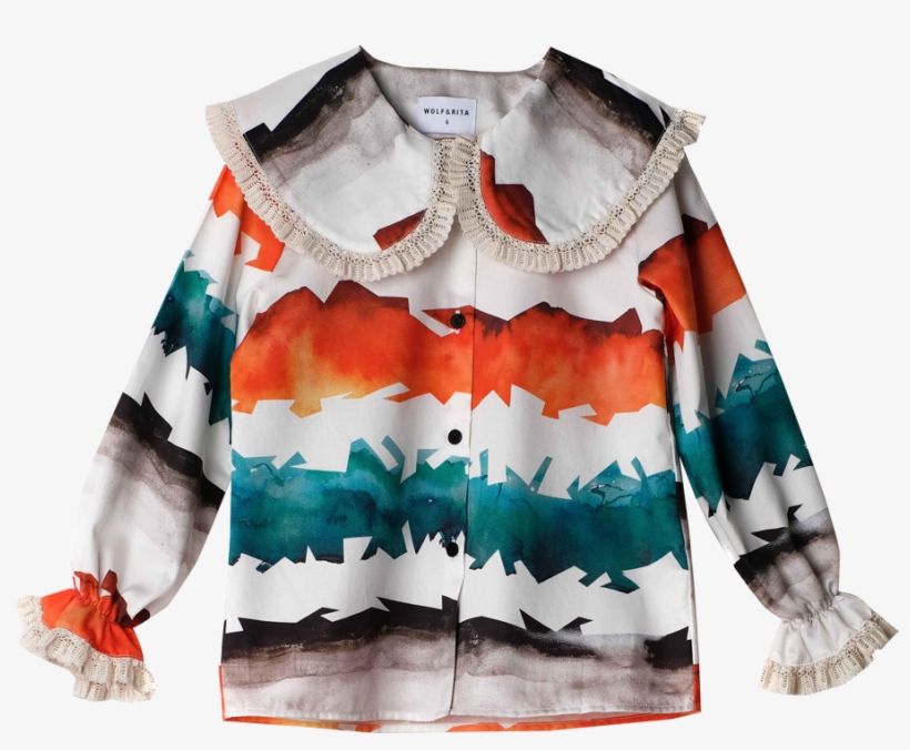 Wolf And Rita Noa Watercolor Stripes Blouse - Clothing, transparent png download