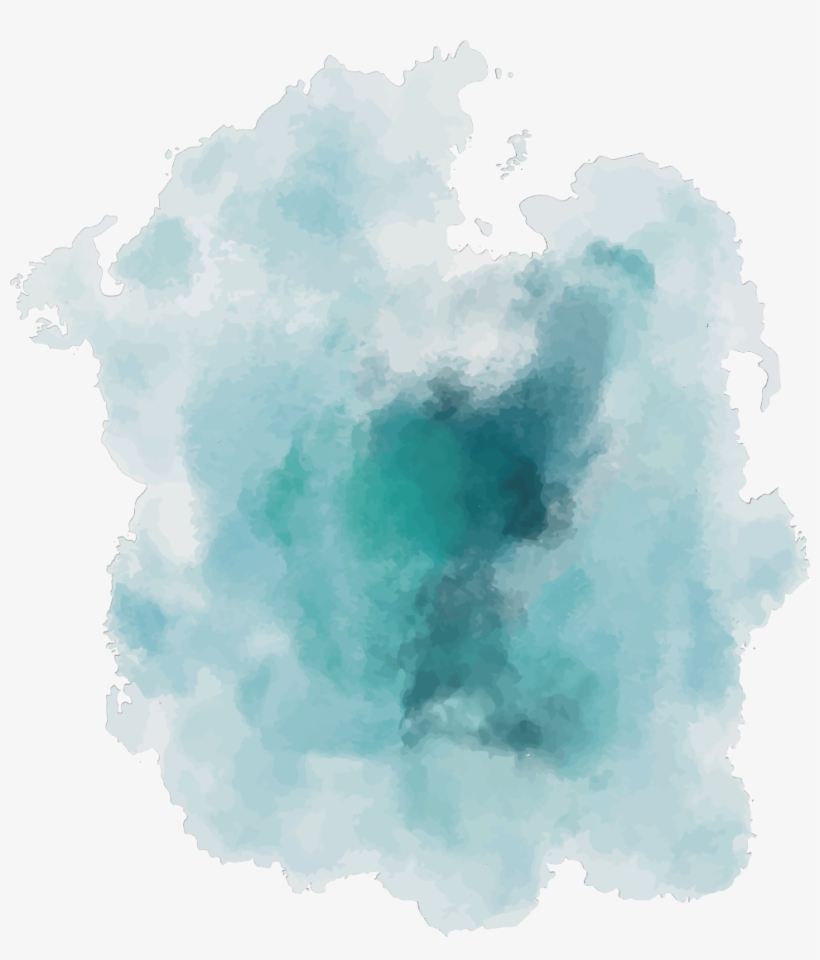 Ftestickers Art Paint Watercolor Brushstroke Teal Blue - Watercolor Painting, transparent png download