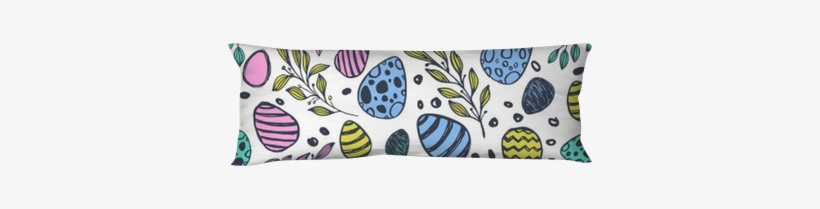 Vector Doodle Easter Seamless Pattern - Cushion, transparent png download