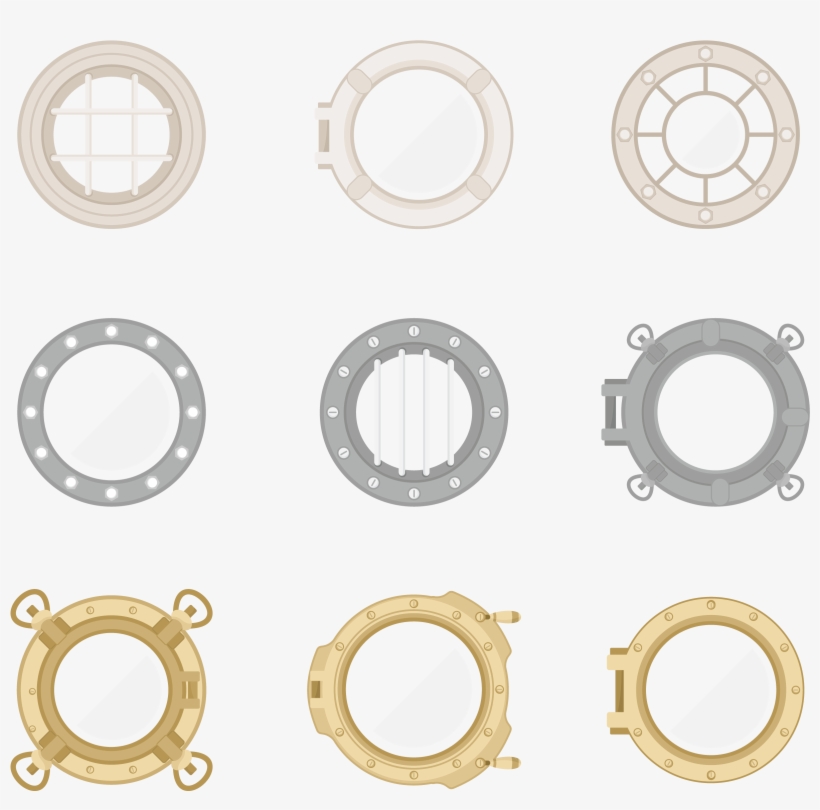 Porthole Icons Vector - Art, transparent png download