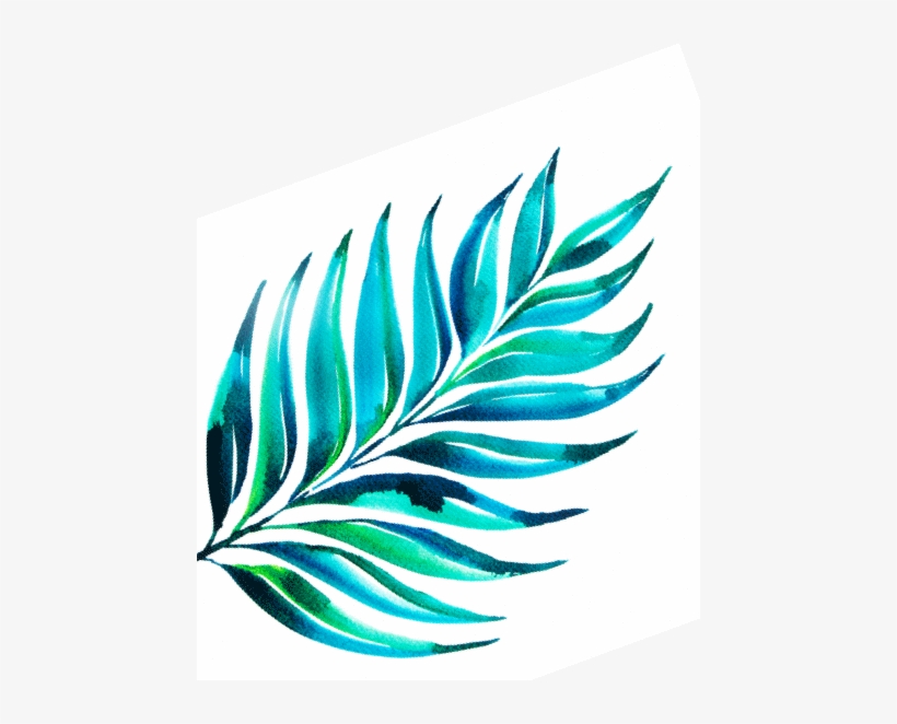 Watercolor Tropical Leave By Heartmade - Watercolor Painting, transparent png download