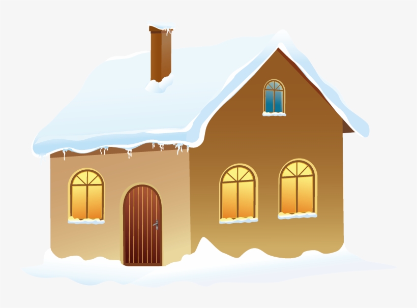 Snowy House Clipart, transparent png download