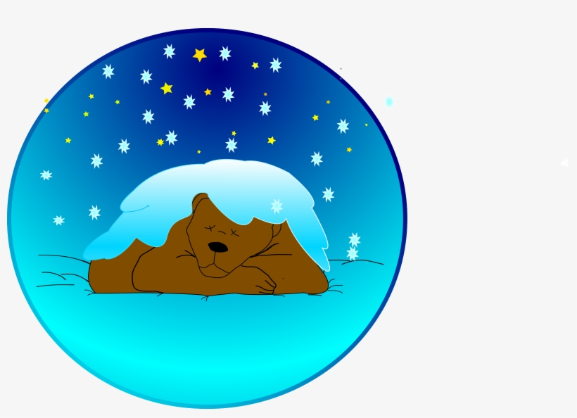 Free - Sleeping Bear Clip Art, transparent png download