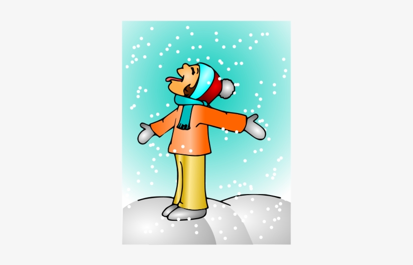 Girl In Snow Clipart Png, transparent png download