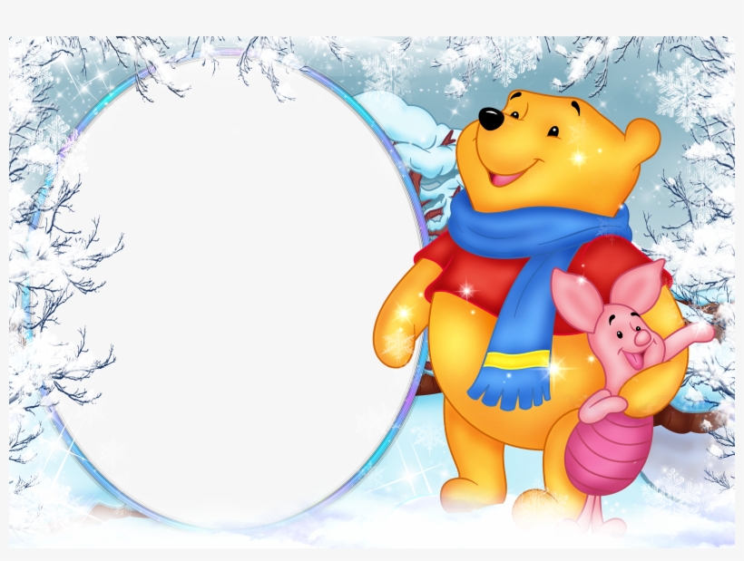 Winter Holiday Png Photo Frame Gallery View - Frame Winnie The Pooh Png, transparent png download