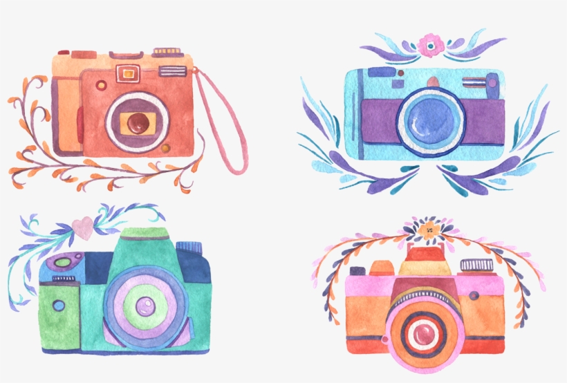 Camara Vector Watercolor - Watercolor Camera, transparent png download