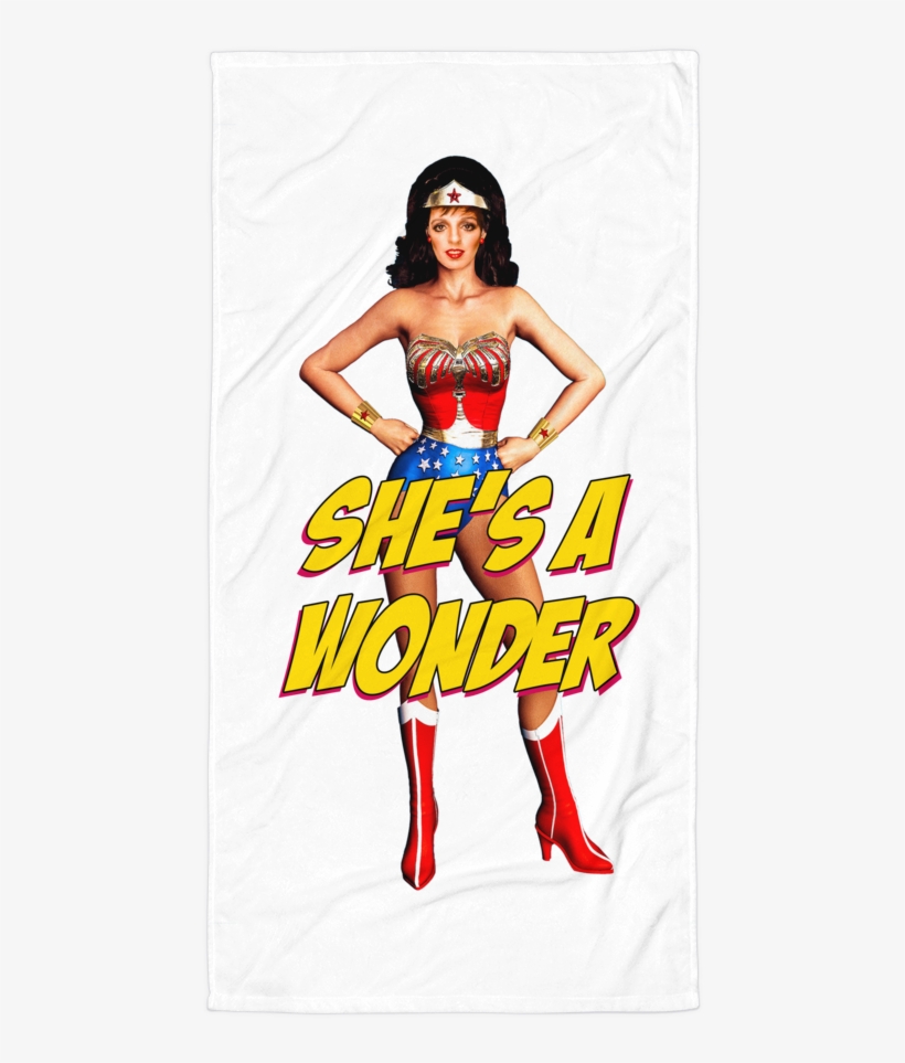 She's A Wonder Beach Towel - Wonder Woman, transparent png download