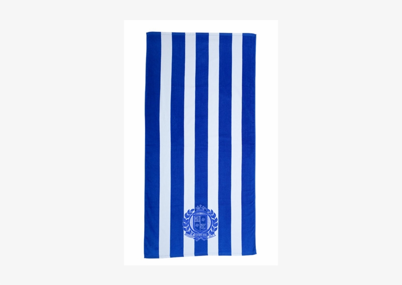 Mhcc Terry Velour Beach Towel 35″ X 60″ Blue Stripe - Badge, transparent png download
