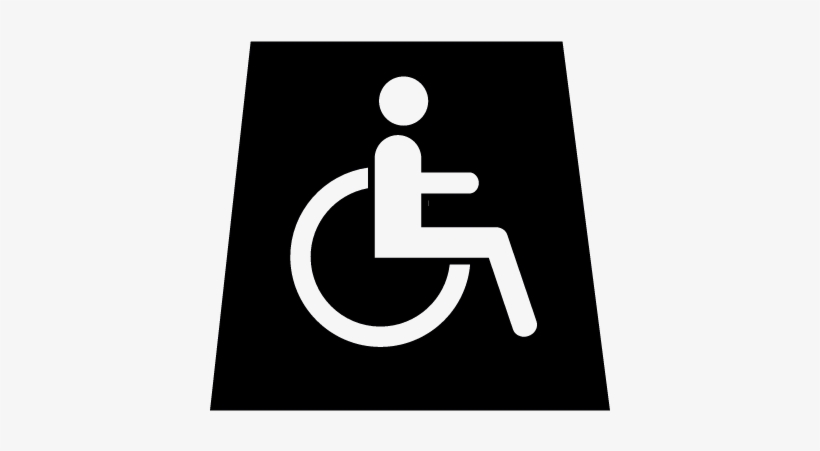 Person On Wheelchair Vector - Disabled Icon White, transparent png download