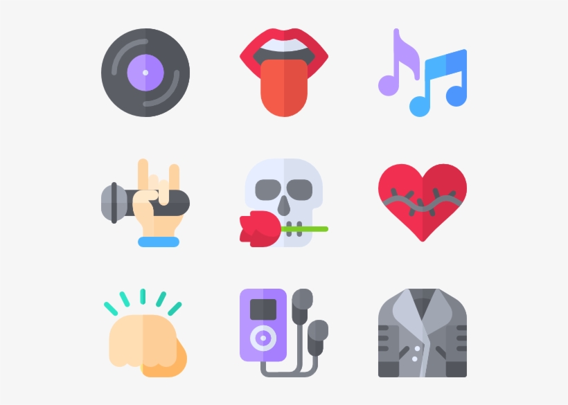 Rock & Roll 40 Icons - Rock, transparent png download