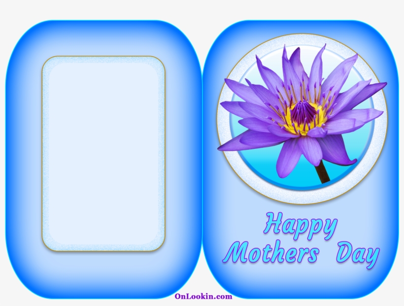 Happy Mothers Day Water Lily Flower - Clip Art Transparent Background Mother's Day, transparent png download