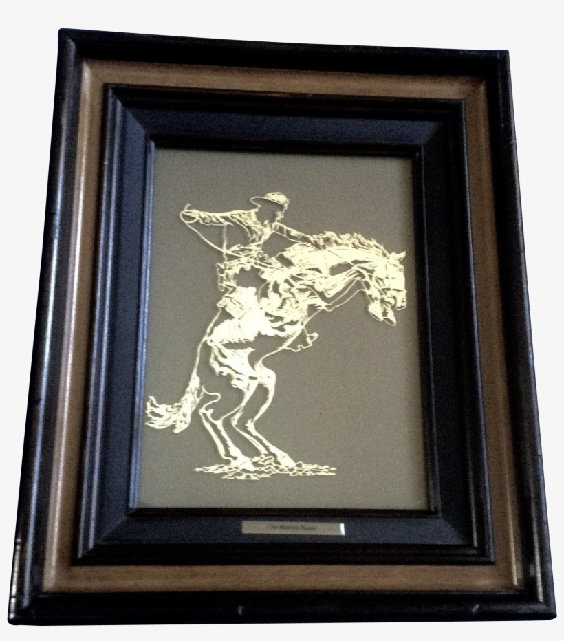 The Bronco Buster University Of Wyoming 1978 Franklin - Picture Frame, transparent png download