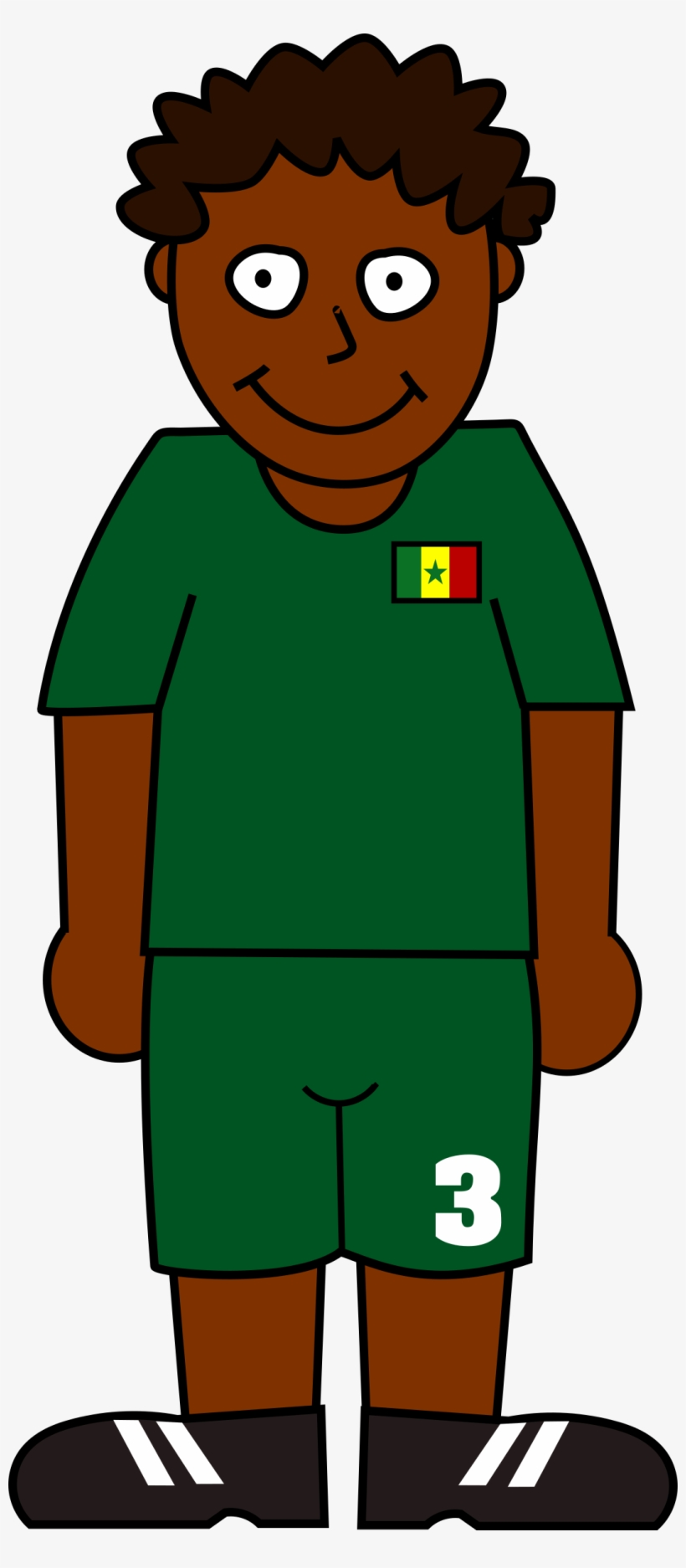 Football Player Senegal Clipart Library Library - World Cup Soccer Player Clipart Png, transparent png download