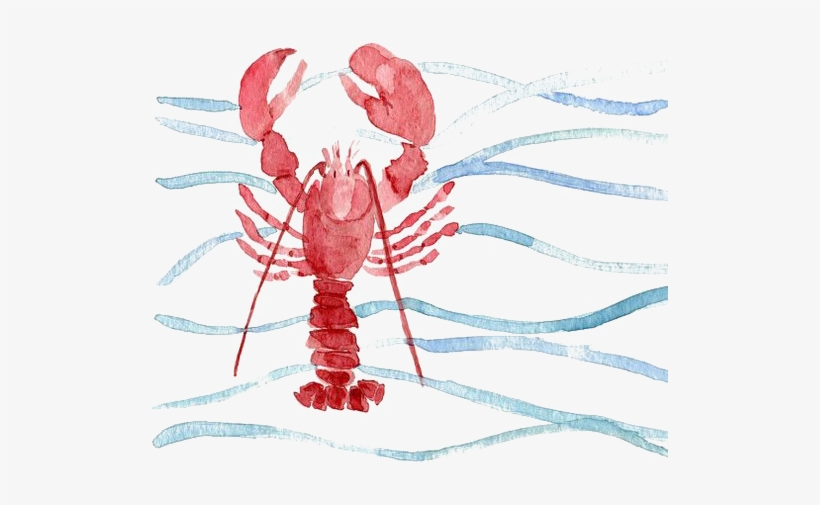 Red Painting Printmaking Download - Lobster Illustration Png, transparent png download