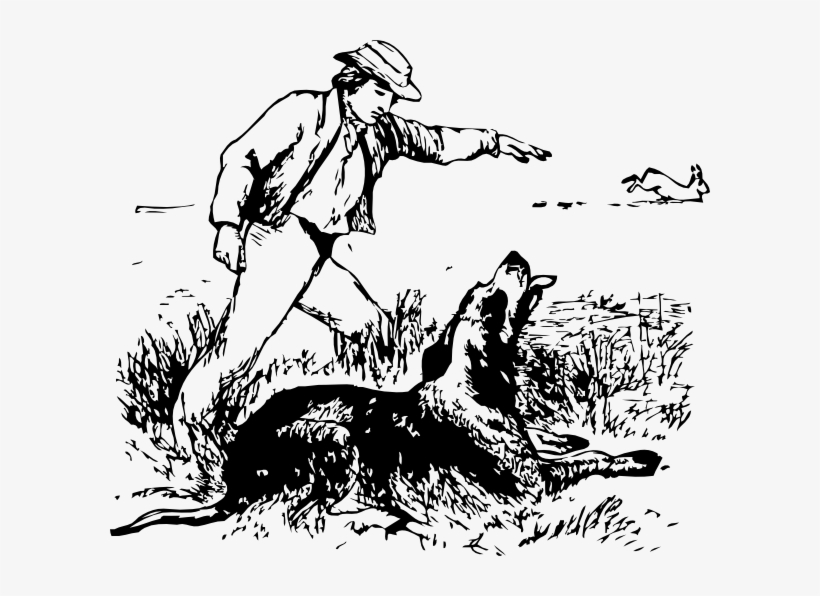 Hare And Hound Clip Art Free Vector, transparent png download