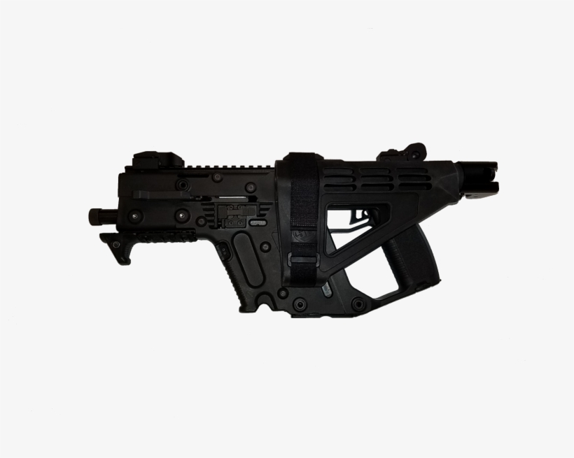 Ak47 Assault Rifle Grey Silhouette Transparent Png - Kriss Vector Utg Folding Stock, transparent png download