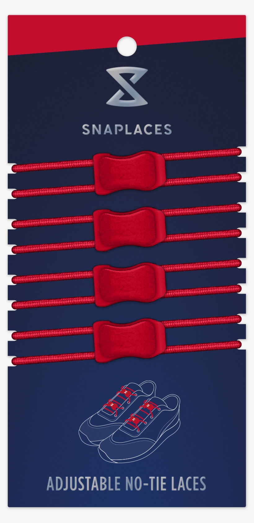 Snaplaces Shoelace Alternative - Red, transparent png download