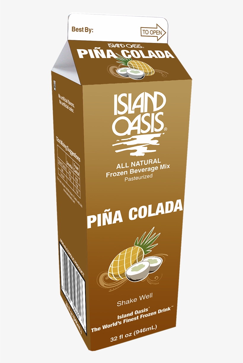 20030 Io Pina-colada 32 Oz Carton - Island Oasis Pina Colada Mix, transparent png download