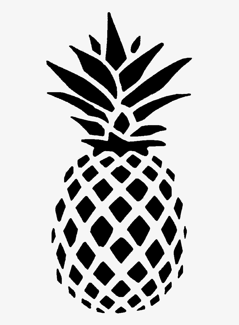 "as For Pineapple, It's Far More Versatile Than You - Black And White Pineapple Outline, transparent png download