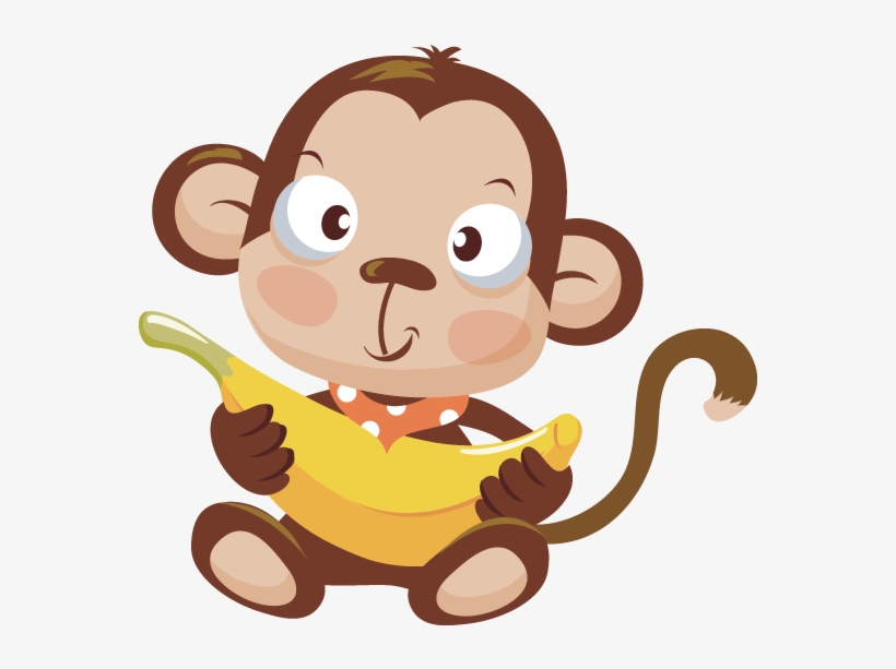 Image Of Monkey With - Baby Monkey Vector Png, transparent png download