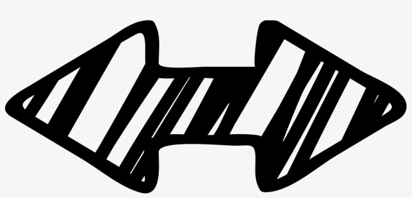 Sketched Double Arrow Pointing Left And Right - Arrow, transparent png download