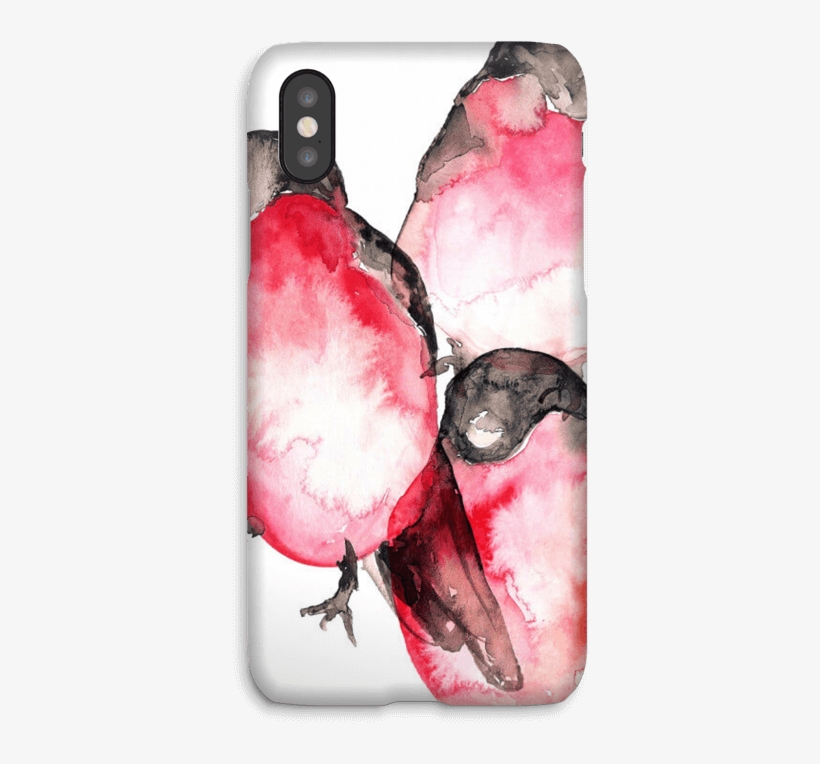 Bullfinch Case Iphone X - Watercolor Paint, transparent png download