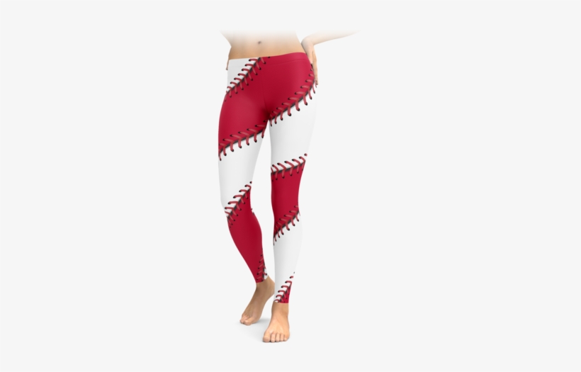 Baseball Stitch Leggings - Brave New Look Snowy Santa Hat Husky Leggings, transparent png download