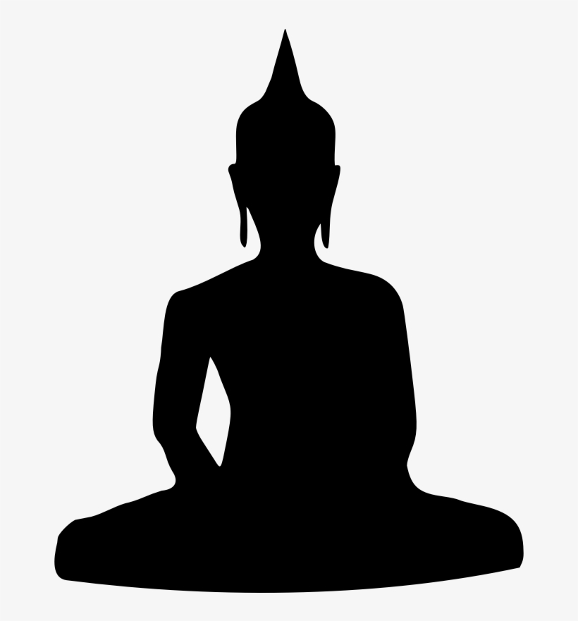 Silhouette Of Buddha Sitting Svg Clip Arts 498 X 599, transparent png download