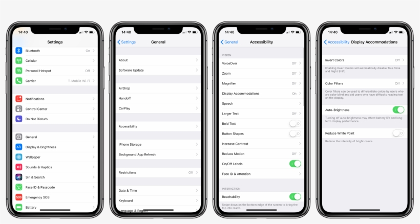 How To Disable Auto-brightness On Iphone Or Ipad In - Acceso Guiado Iphone X, transparent png download