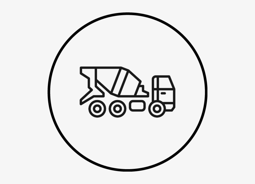 Truck Simplified Icon - Concrete Mixer, transparent png download