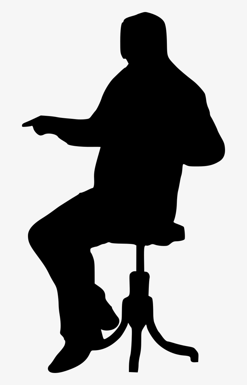 15 Sitting In Chair Silhouette - Portable Network Graphics, transparent png download