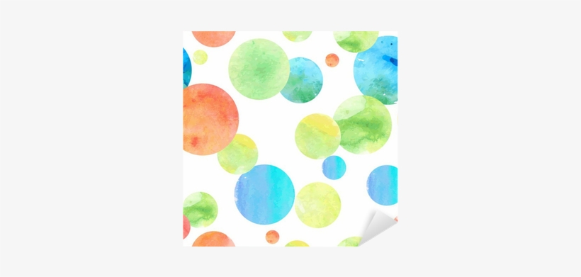 Watercolor Circle Seamless Background Sticker • Pixers® - Watercolor Painting, transparent png download