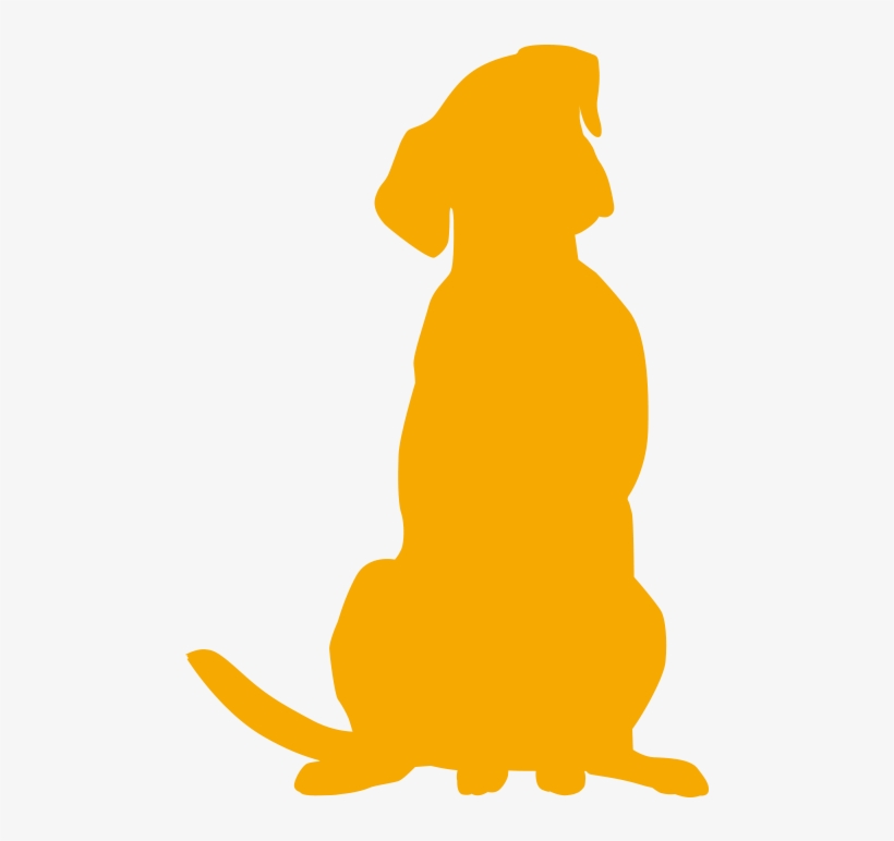 Yellow Dog Silhouette, transparent png download