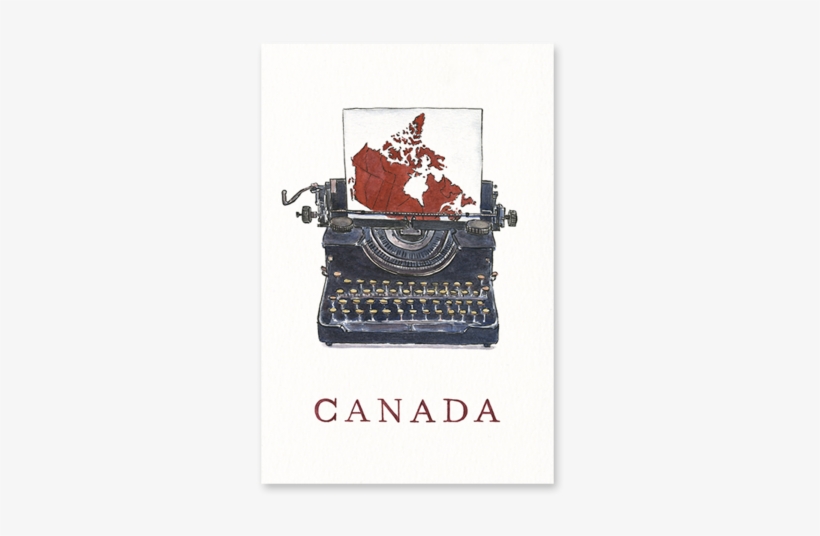 Canadian Typewriter Post-card Set Of - Postcard, transparent png download
