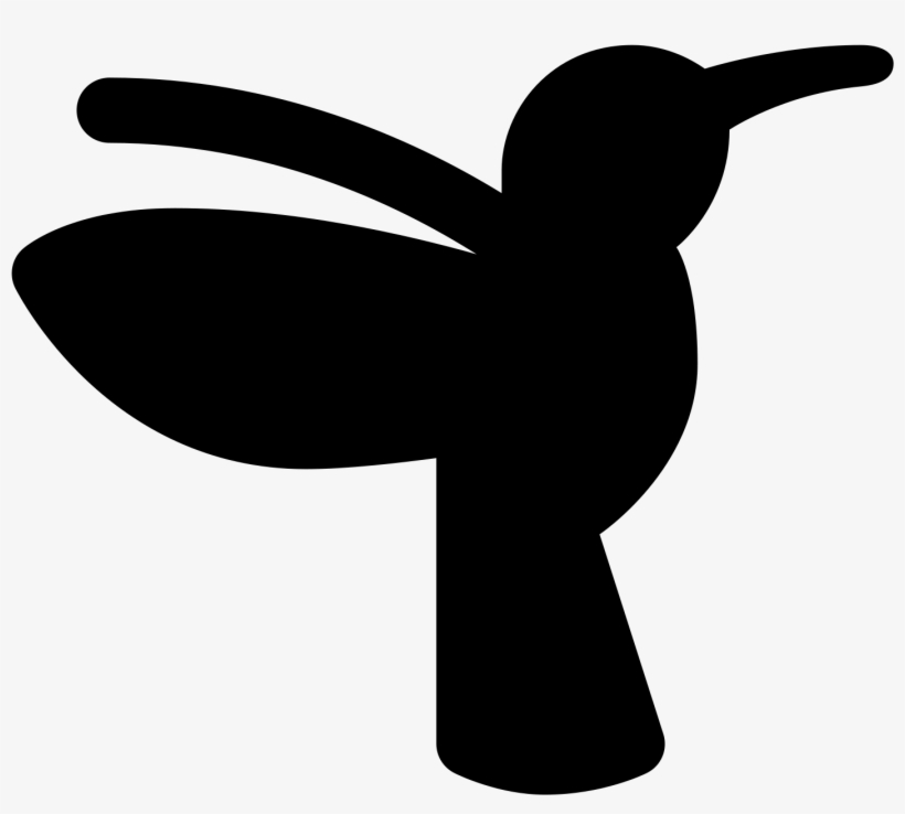 It's A Outline Of A Humming Bird As It Is Flying With - Hummingbird, transparent png download
