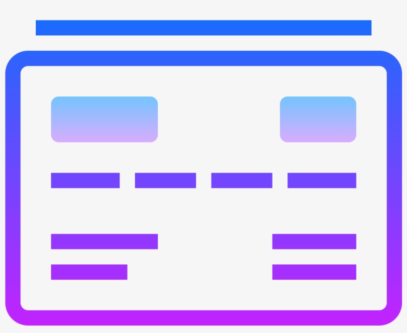 This Icon Is An Outline Of A Rectangle With Curved - Lilac, transparent png download