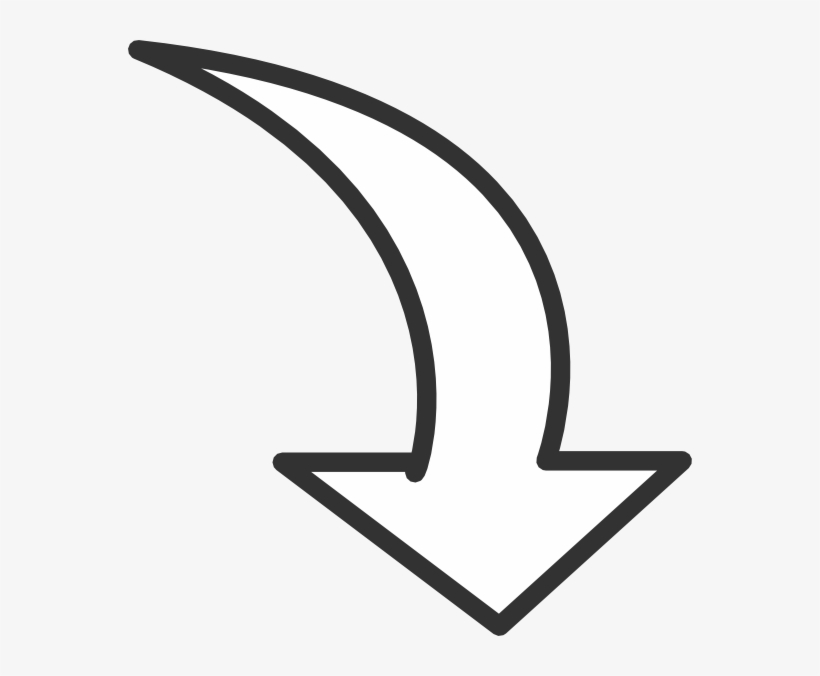 Svg Black And White The Top Best Blogs On - Curve Arrow Clipart White, transparent png download