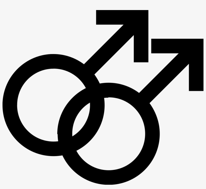 Male Homosexuality Symbol - Male And Male Symbol, transparent png download
