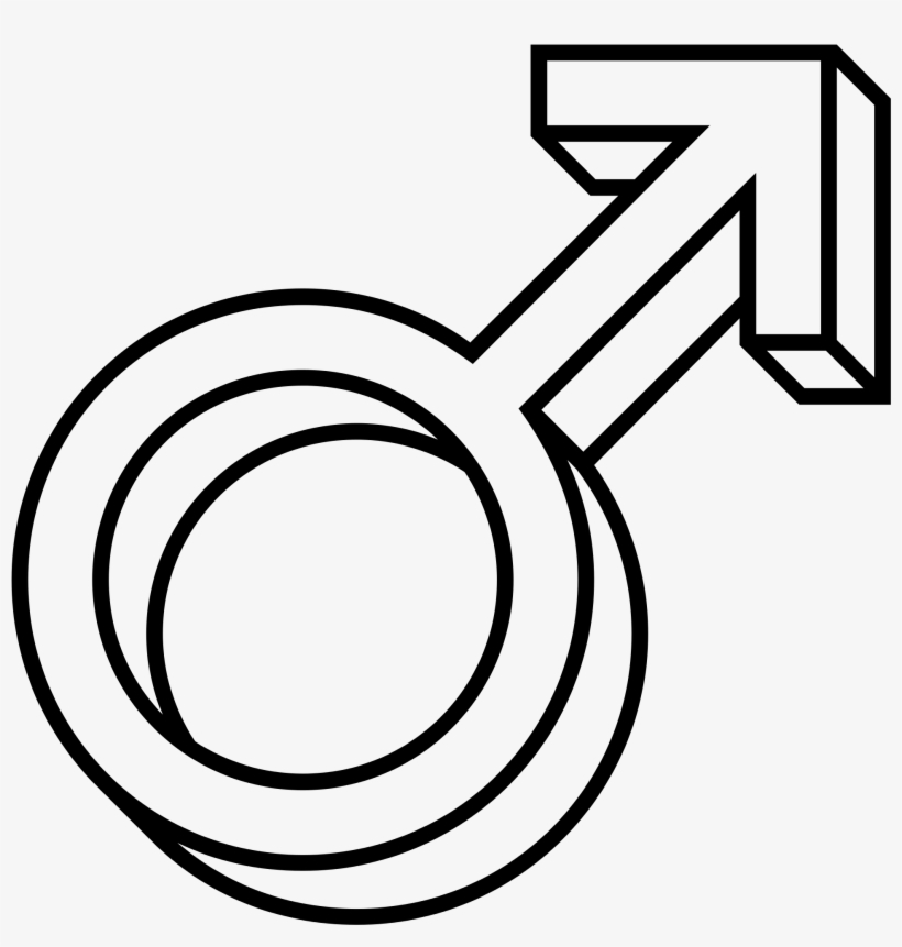 Open - Male Symbol 3d, transparent png download