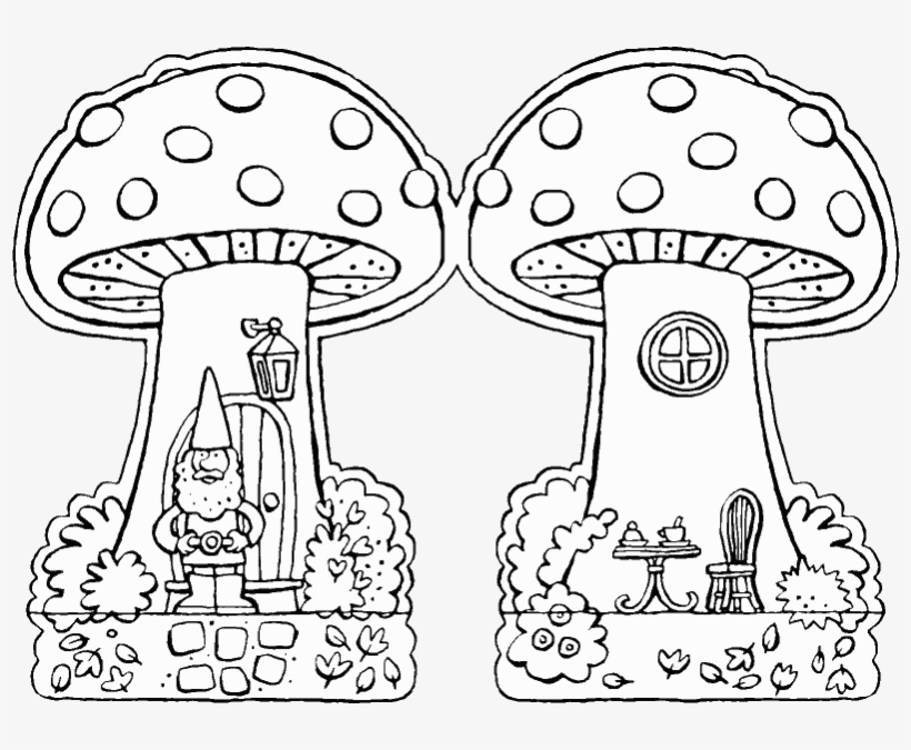 Make Your Own Toadstool - Kleurplaat Paddenstoelen, transparent png download