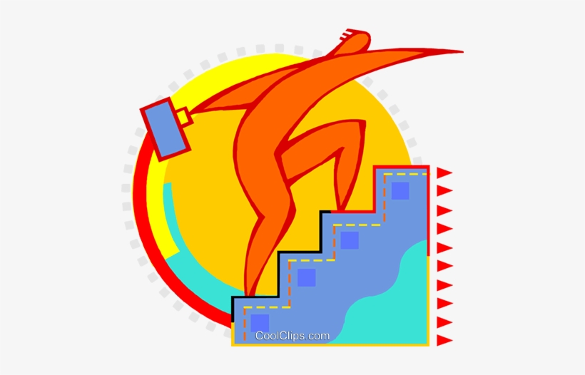 Figure Walking Up Stairs Royalty Free Vector Clip Art - Natural Environment, transparent png download
