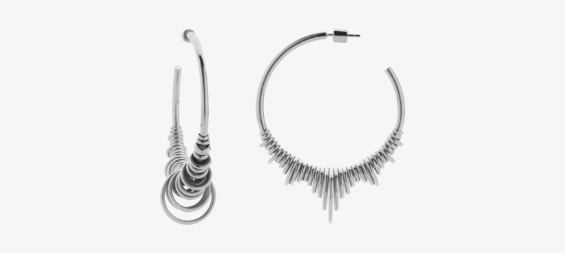 Revival Hoop Earrings Large - Silver Hoop Earrings Png, transparent png download