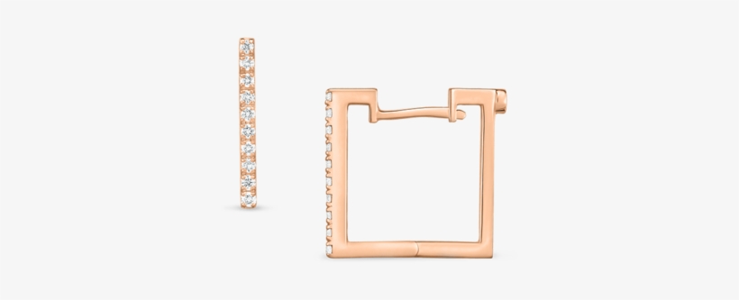 Roberto Coin Square Diamond Hoops, transparent png download