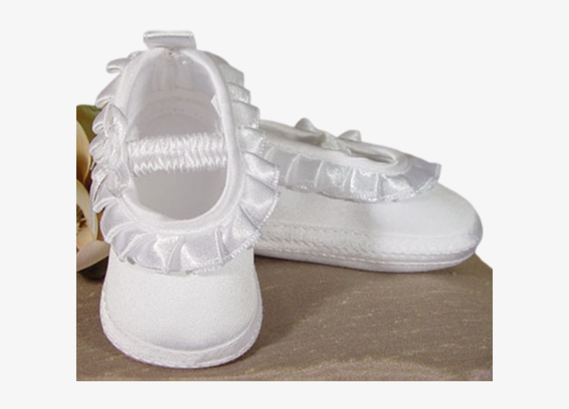 Ballet Slipper Dress Shoes Matte Satin With Ruffle - Shoe, transparent png download