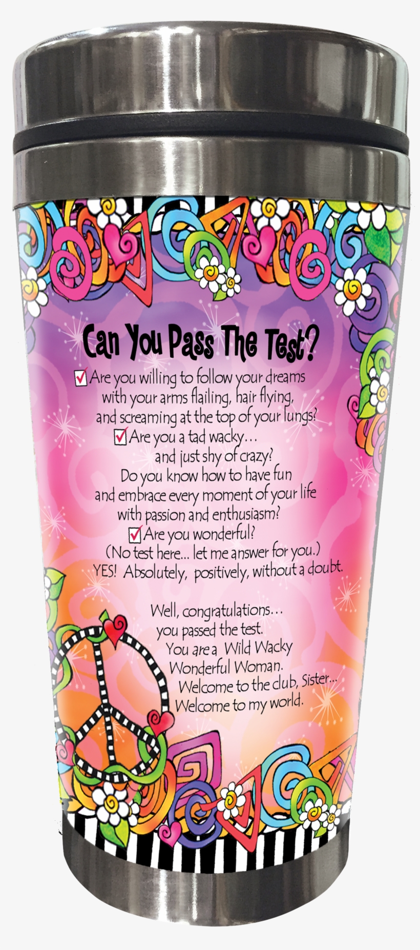 Wild Wacky Wonderful Woman Stainless Steel Tumbler, transparent png download