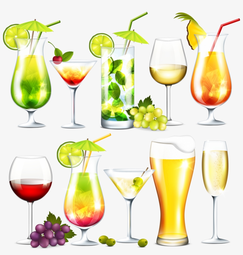 Blue Cocktail Png Clipart, transparent png download