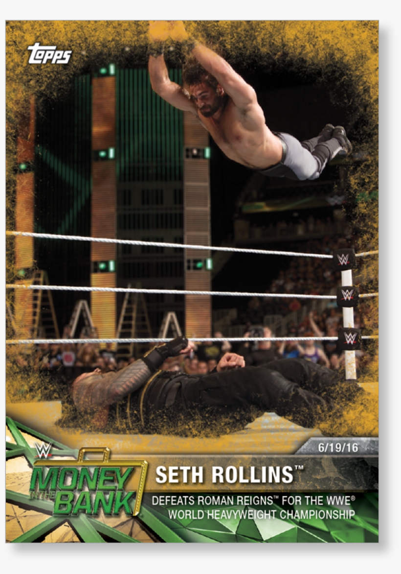 Seth Rollins 2017 Wwe Road To Wrestlemania Base Cards - Roman Reigns Vs Seth Rollins A Maney, transparent png download