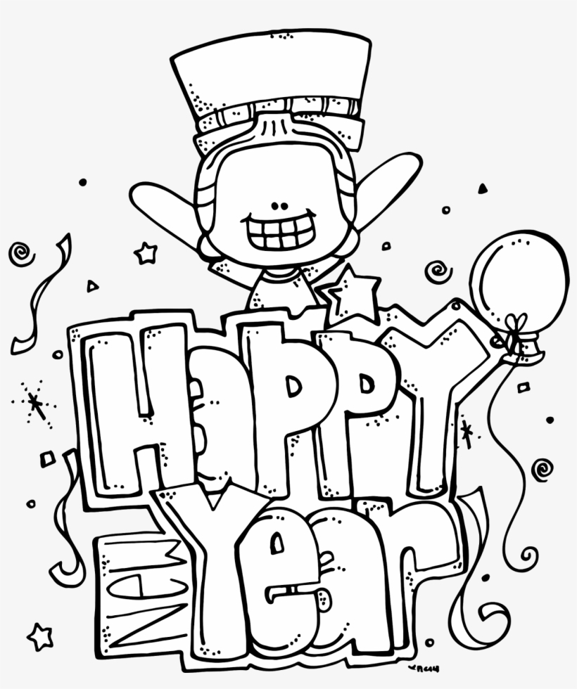 Happy New Year Clipart Church Bulletin - Melonheadz Happy New Year, transparent png download