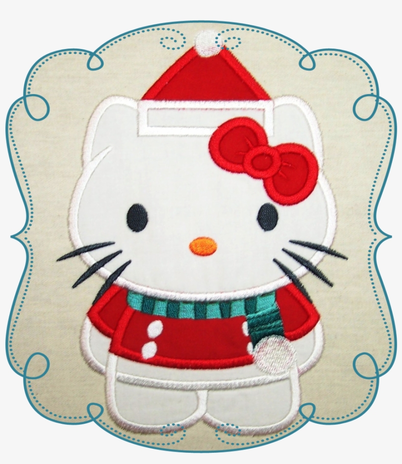 Christmas Kitty - Embroidery, transparent png download