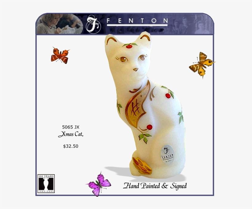 5065 Fenton Christmas Cat - Christmas Tree, transparent png download